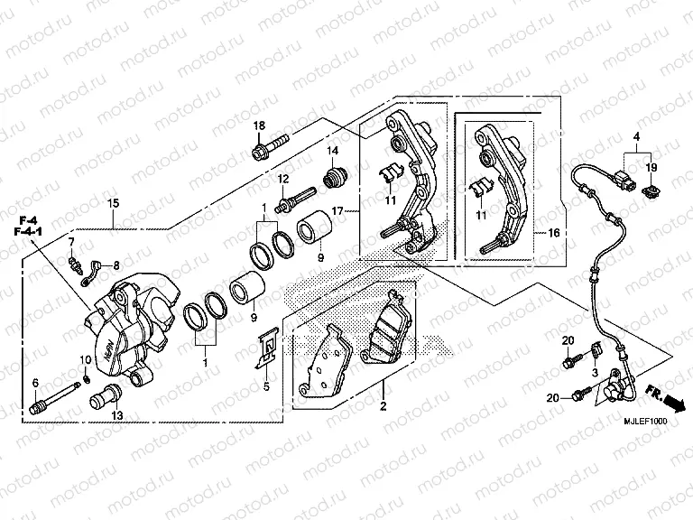 F-10 FRONT BRAKE CALIPER