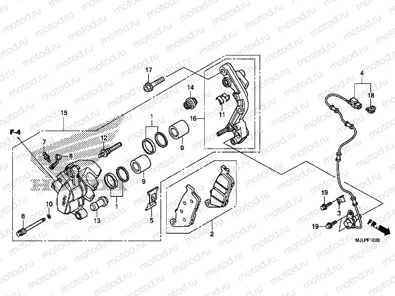 F-10 FRONT BRAKE CALIPER