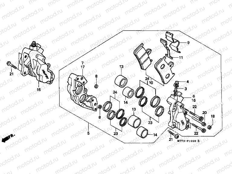 F-10 FRONT BRAKE CALIPER