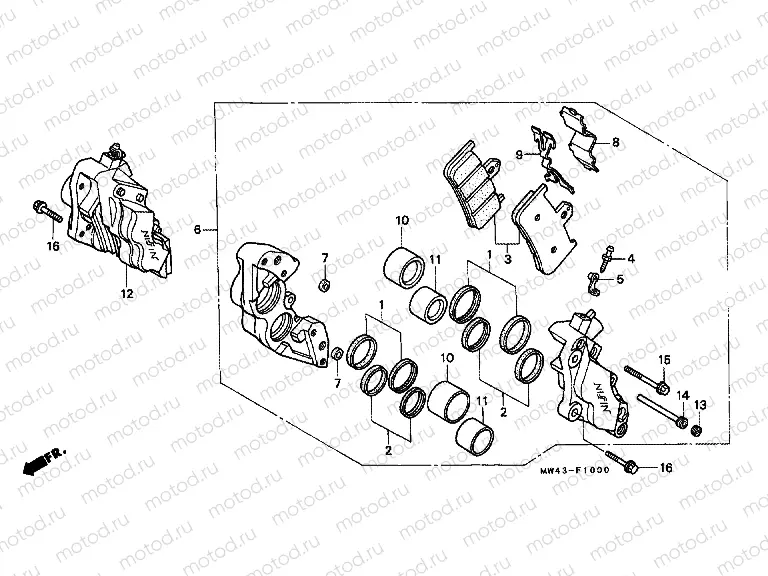F-10 FRONT BRAKE CALIPER