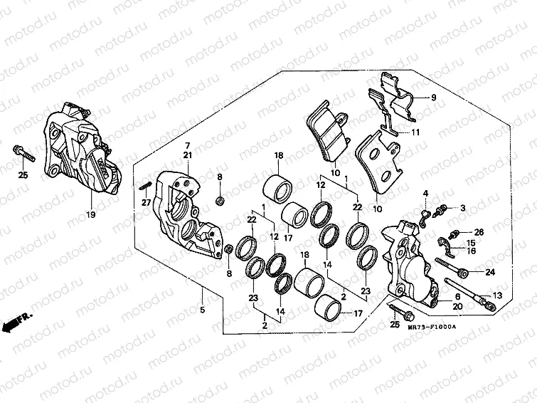 F-10 FRONT BRAKE CALIPER