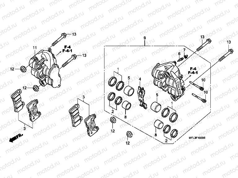 F-10 FRONT BRAKE CALIPER