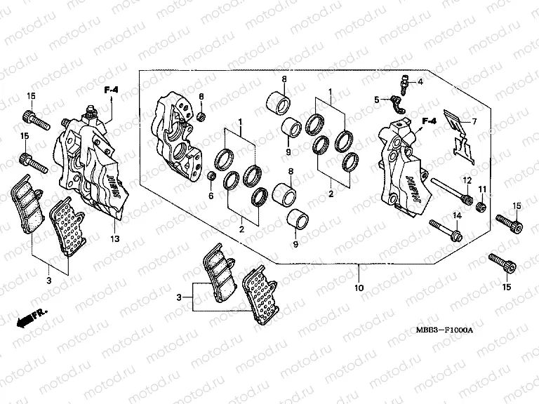 F-10 FRONT BRAKE CALIPER
