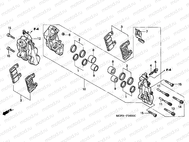F-10 FRONT BRAKE CALIPER