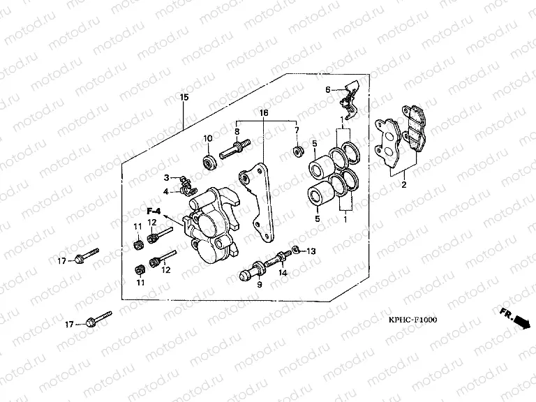 F-10 FRONT BRAKE CALIPER