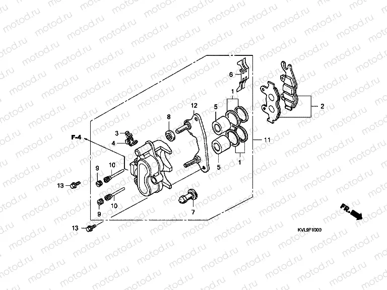 F-10 FRONT BRAKE CALIPER