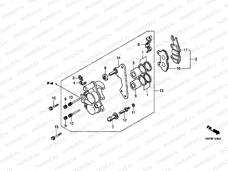 F-10 FRONT BRAKE CALIPER