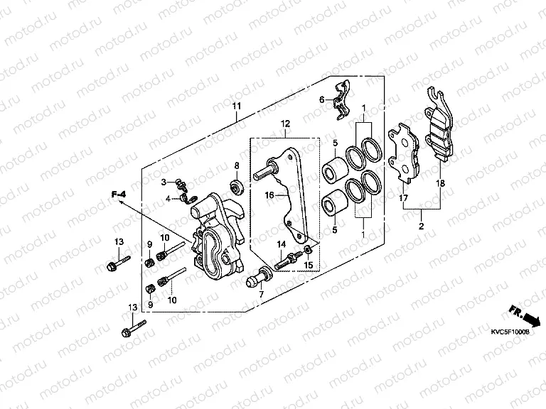 F-10 FRONT BRAKE CALIPER