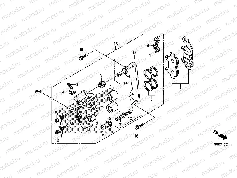 F-10 FRONT BRAKE CALIPER