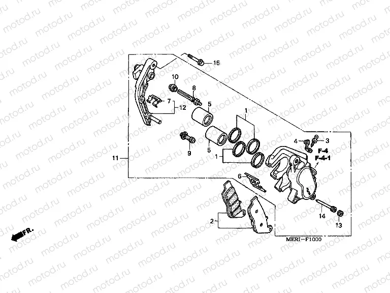 F-10 FRONT BRAKE CALIPER (B.)