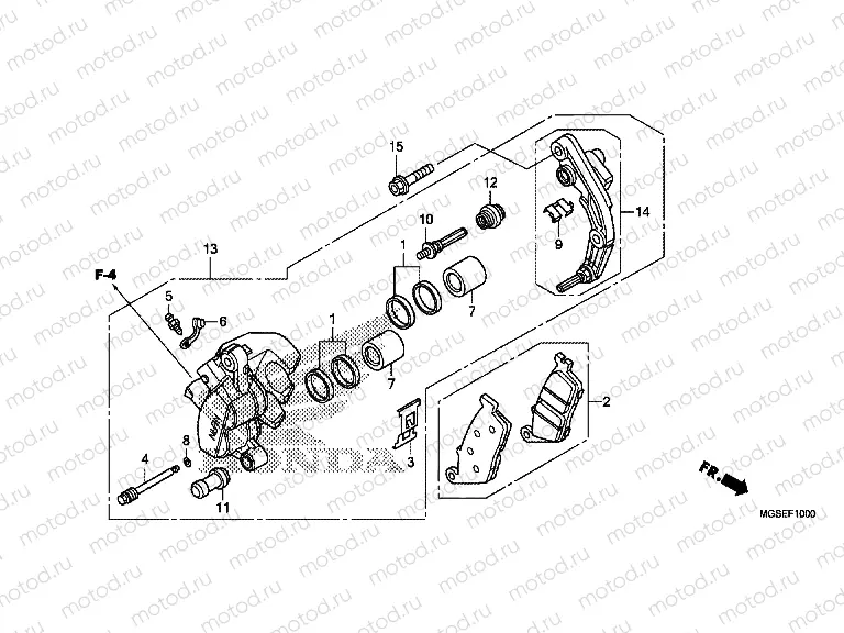 F-10 FRONT BRAKE CALIPER (NC700S)