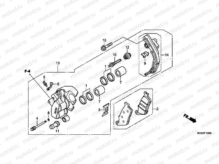 F-10 FRONT BRAKE CALIPER (NC700X)