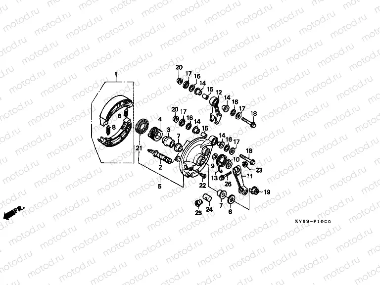 F-10 FRONT BRAKE PANEL