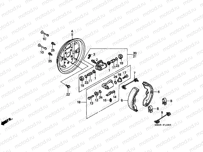 F-10 FRONT BRAKE PANEL
