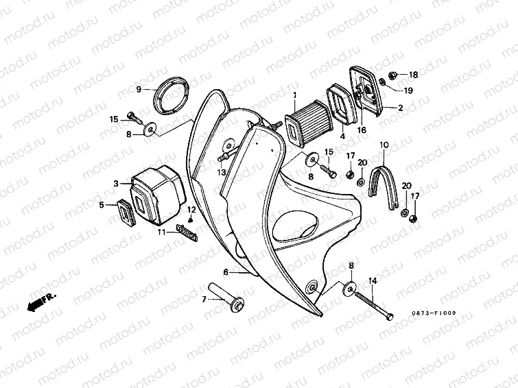F-10 FRONT COVER / AIR FILTER