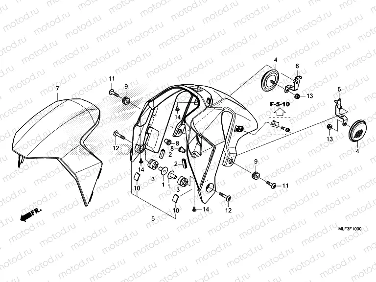 F-10 FRONT FENDER