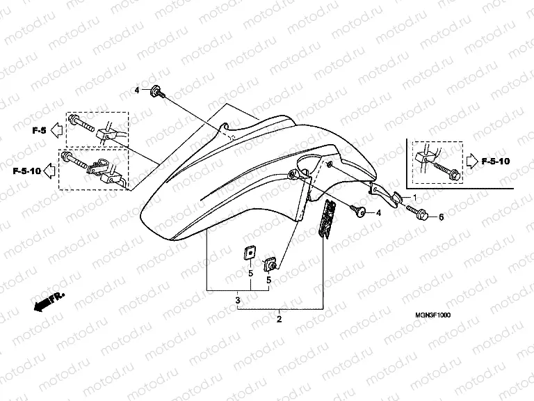 F-10 FRONT FENDER