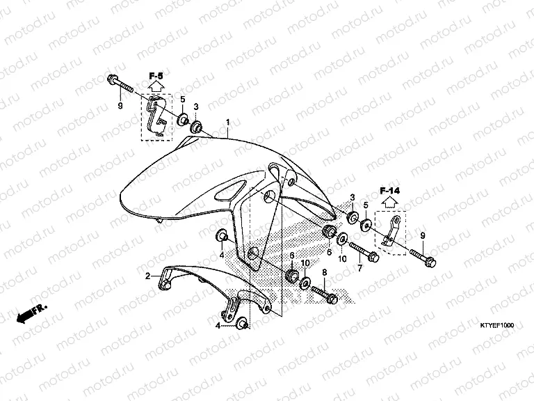 F-10 FRONT FENDER