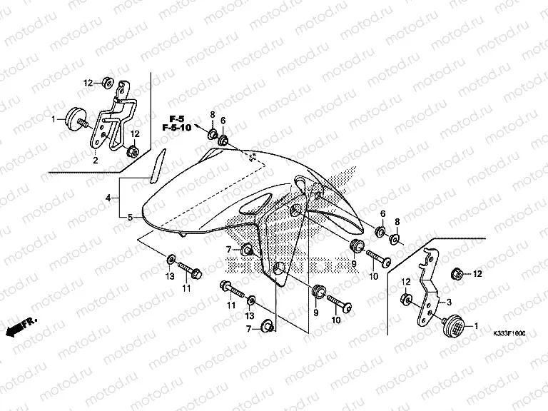 F-10 FRONT FENDER