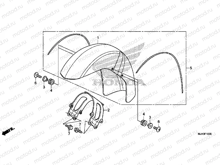 F-10 FRONT FENDER (VT750C / CA / CS)