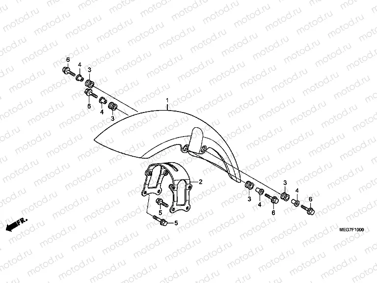 F-10 FRONT FENDER (VT750C2B)
