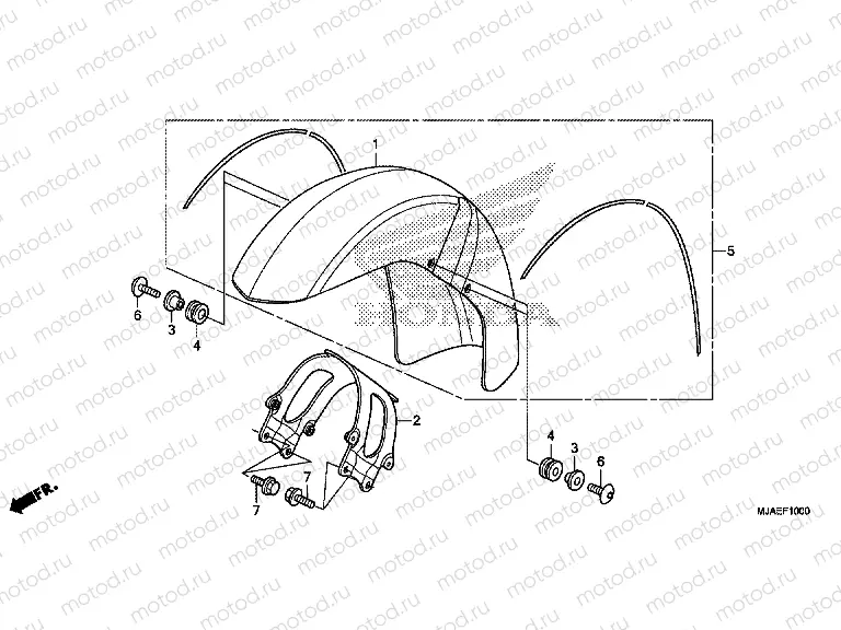 F-10 FRONT FENDER (VT750CS / C)