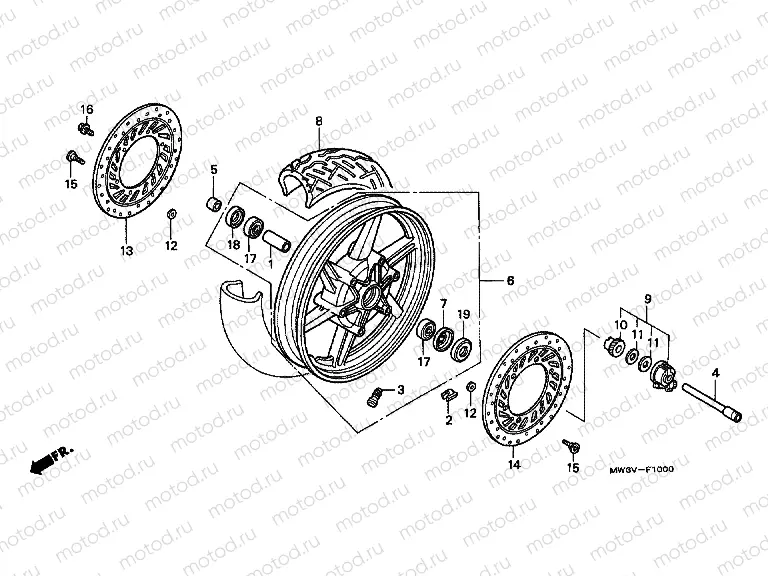 F-10 FRONT WHEEL