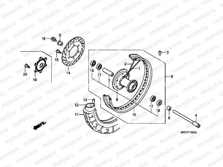 F-10 FRONT WHEEL