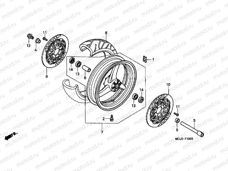 F-10 FRONT WHEEL