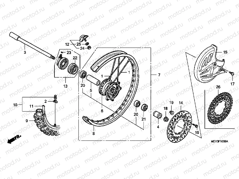 F-10 FRONT WHEEL