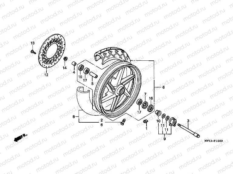 F-10 FRONT WHEEL