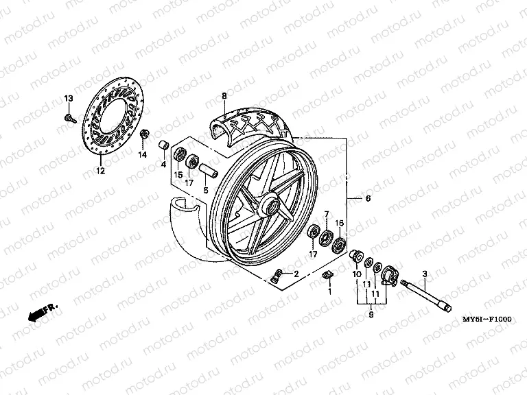 F-10 FRONT WHEEL