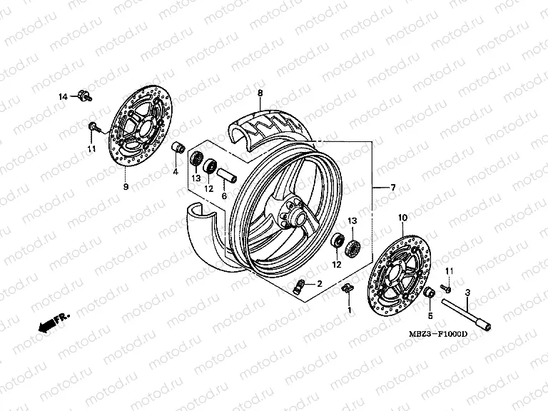 F-10 FRONT WHEEL