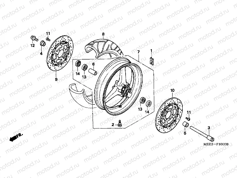 F-10 FRONT WHEEL