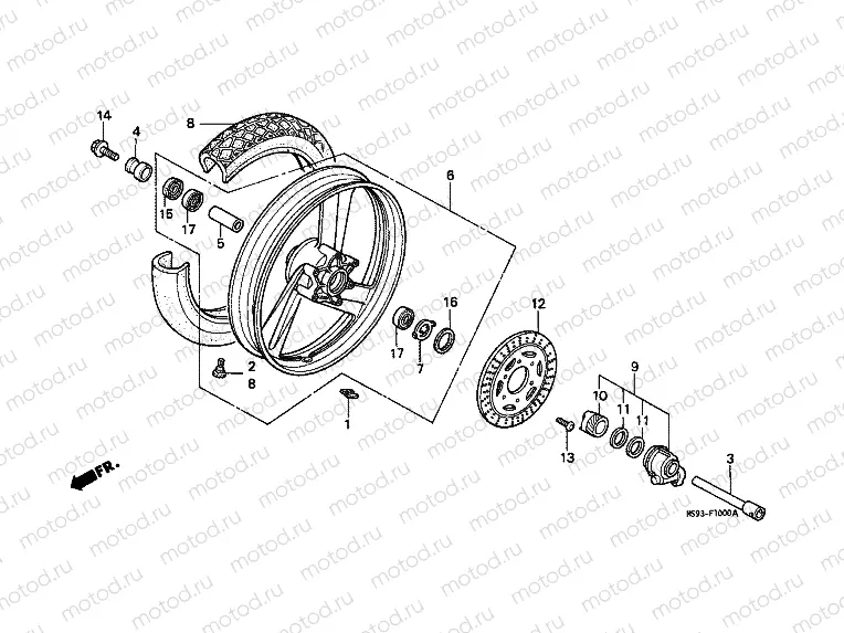 F-10 FRONT WHEEL