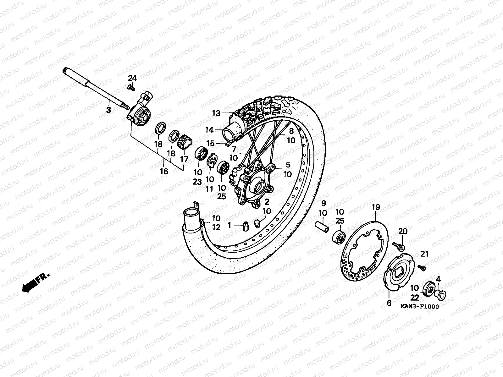 F-10 FRONT WHEEL