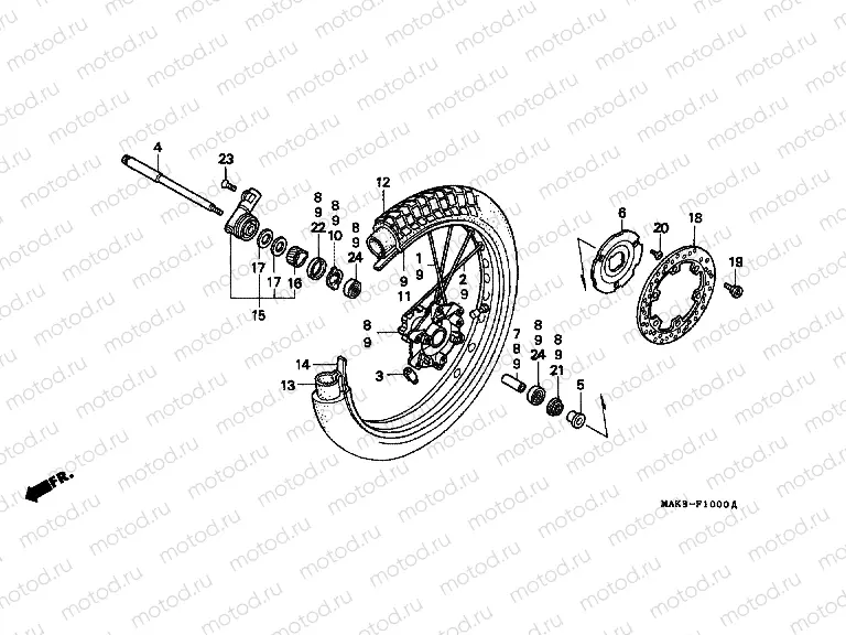 F-10 FRONT WHEEL