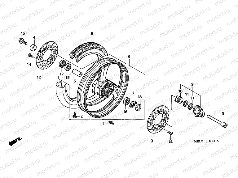 F-10 FRONT WHEEL