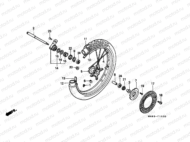 F-10 FRONT WHEEL