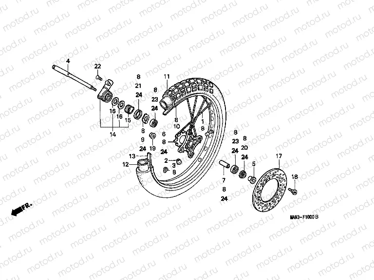 F-10 FRONT WHEEL
