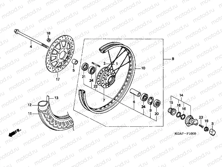 F-10 FRONT WHEEL