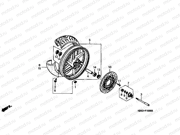 F-10 FRONT WHEEL