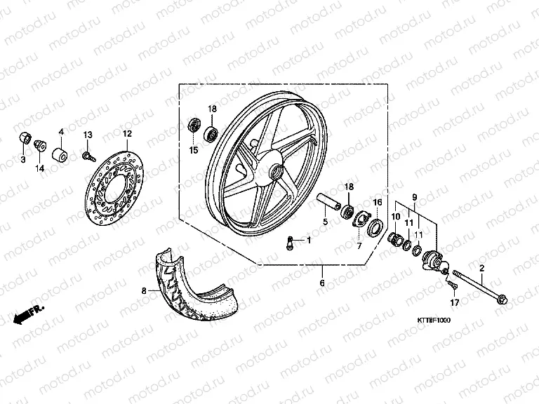 F-10 FRONT WHEEL