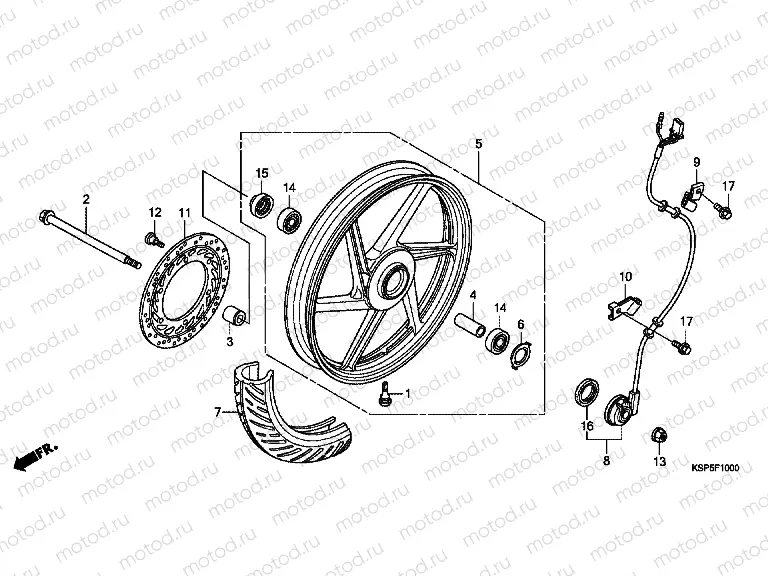 F-10 FRONT WHEEL