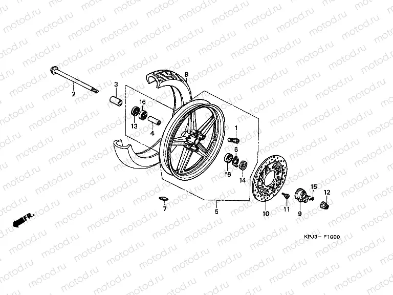 F-10 FRONT WHEEL