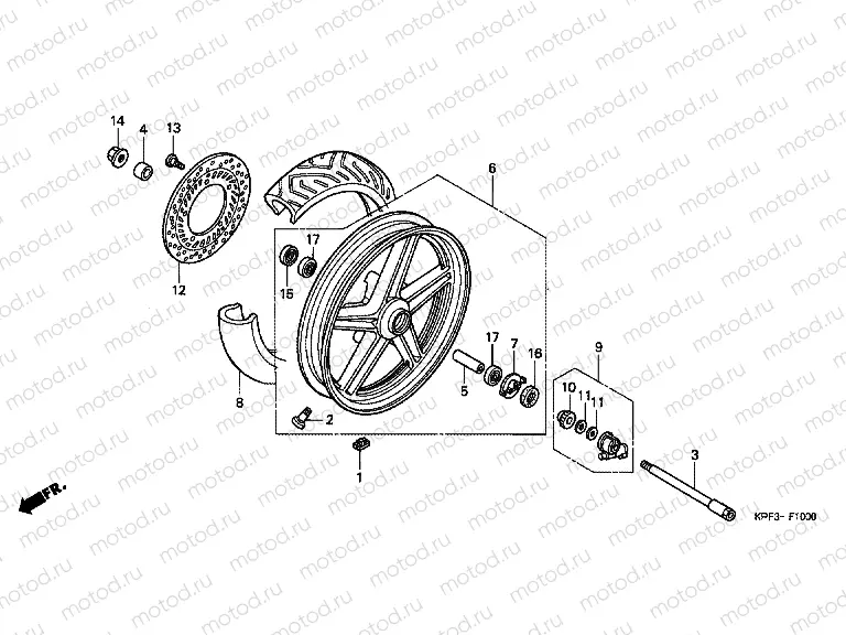 F-10 FRONT WHEEL