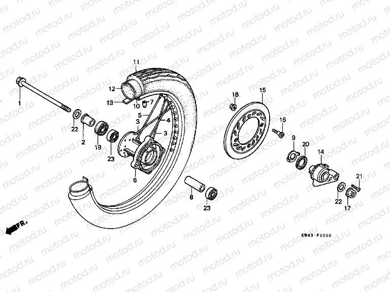 F-10 FRONT WHEEL