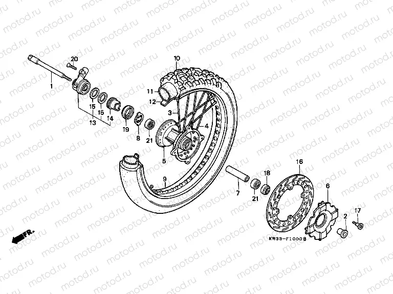 F-10 FRONT WHEEL
