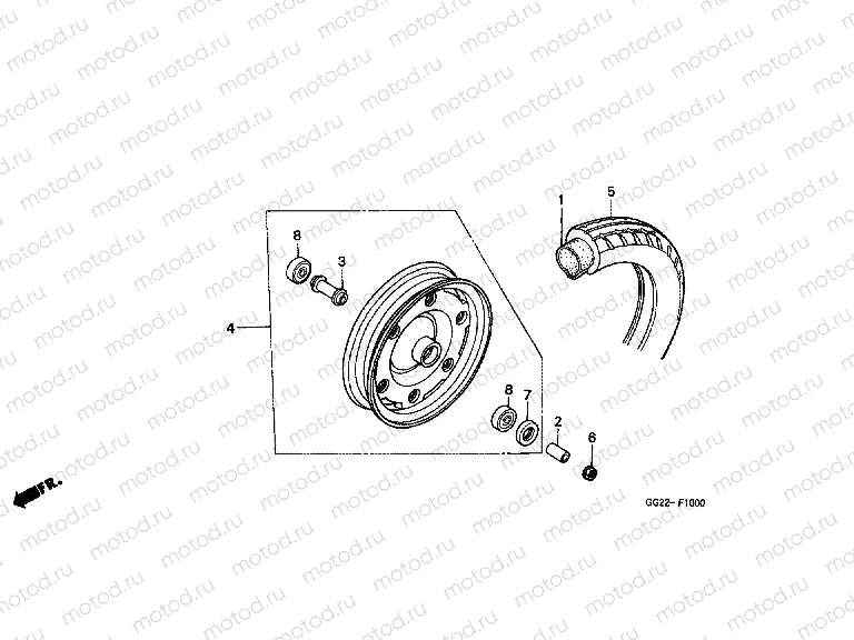 F-10 FRONT WHEEL