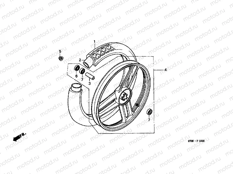 F-10 FRONT WHEEL